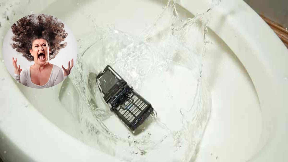 Image d'un téléphone portable tombé dans l'eau. astuces pratiques de récupération